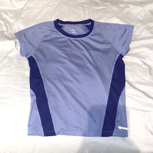 Two tone blue running top